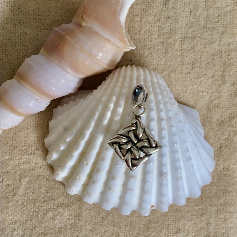 Square Silver Celtic Pendant
